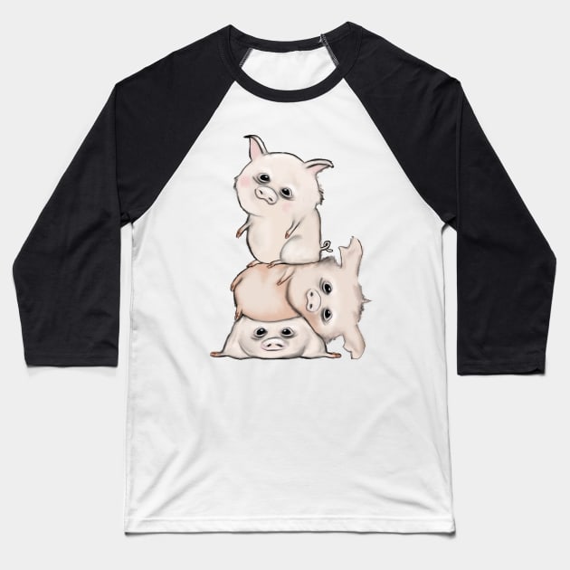 Pigs Baseball T-Shirt by msmart